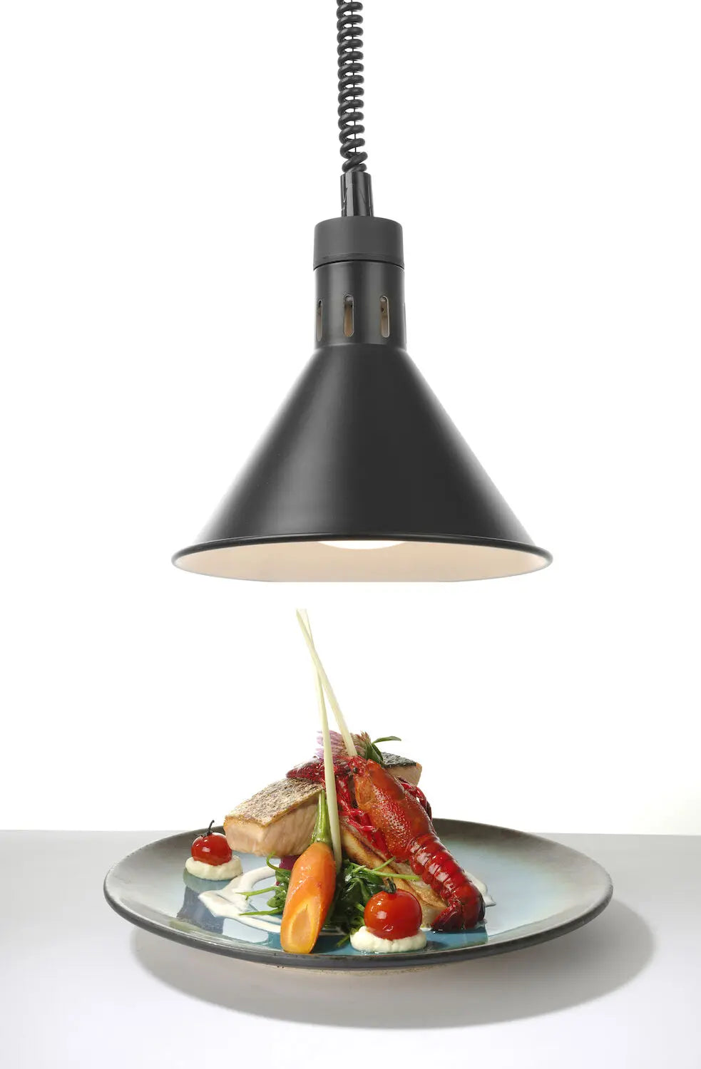 Lampada Termica Conica Regolabile HENDI Nero 250W
