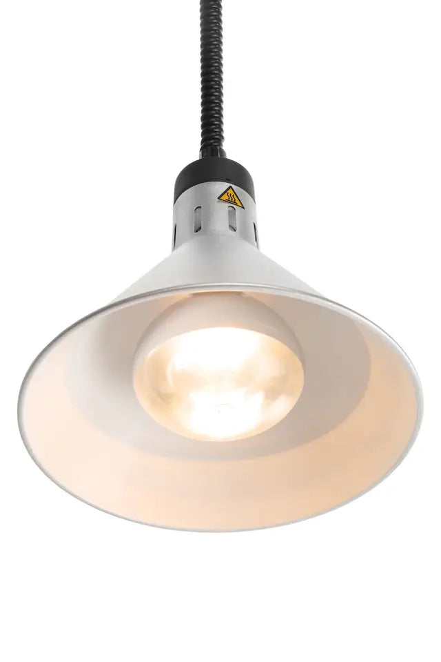 Lampada Termica Conica Regolabile HENDI Argento 250W