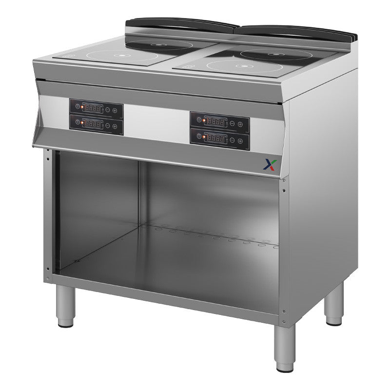 Cucina a Induzione Armadiata 4 Zone Inox AISI 304 profondità 90
