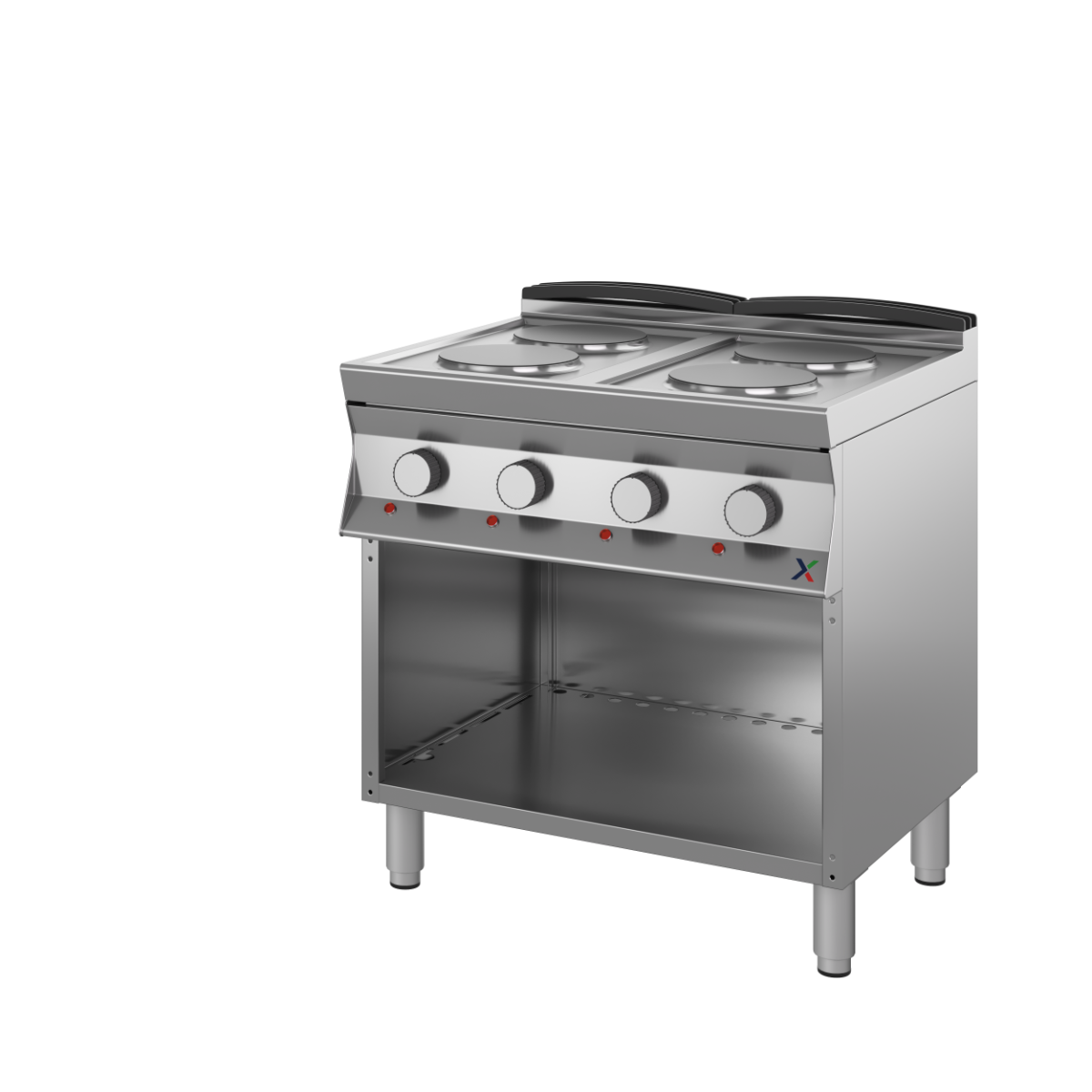 Cucina Elettrica Armadiata 4 Piastre Inox AISI 304 – Profondità 70 cm