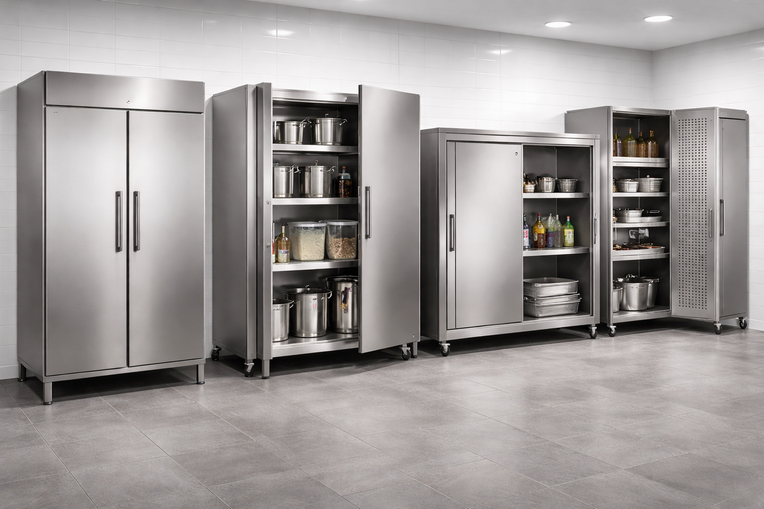 Armadi inox professionali in acciaio inox per cucina industriale