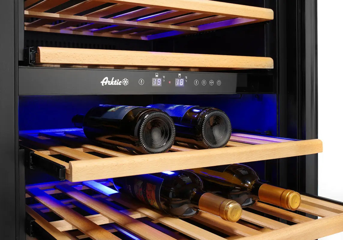Cantinetta per vini, 2 zone, 72 bottiglie, Arktic, 232L, 220-240V/110W, 595x675x(H)1215mm