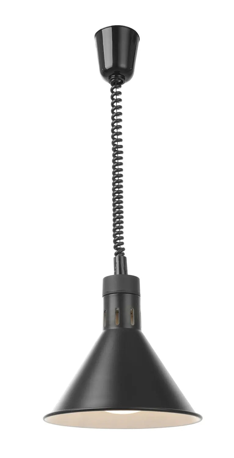 Lampada Termica Conica Regolabile HENDI Nero 250W