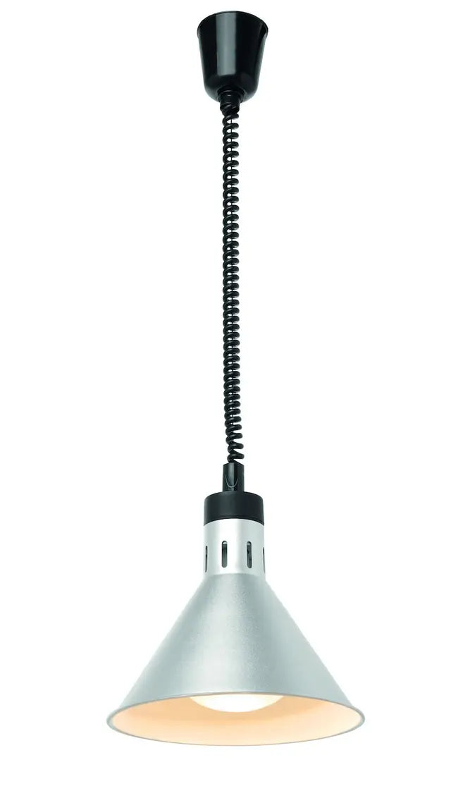 Lampada Termica Conica Regolabile HENDI Argento 250W