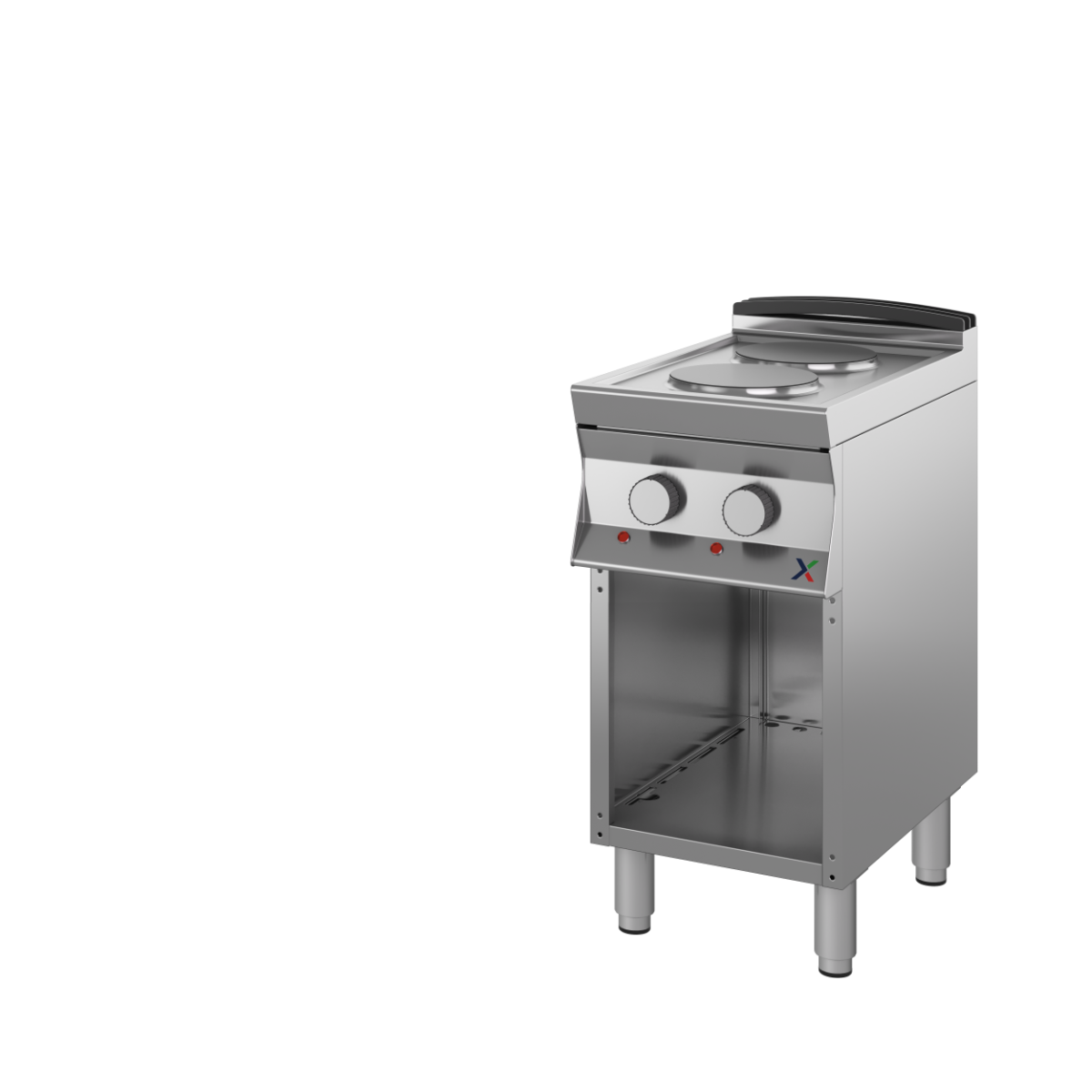 Cucina Elettrica Armadiata 2 Piastre Inox AISI 304 – Profondità 70 cm