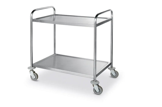 Carrello Portavivande Inox 2 Ripiani HENDI 905x585x945 mm
