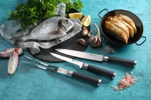 Set completo coltelli professionali acciaio inox 3Cr13
