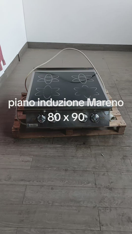 Piano a Induzione Professionale Mareno NI98TE – 4 Fuochi – 800×900 mm