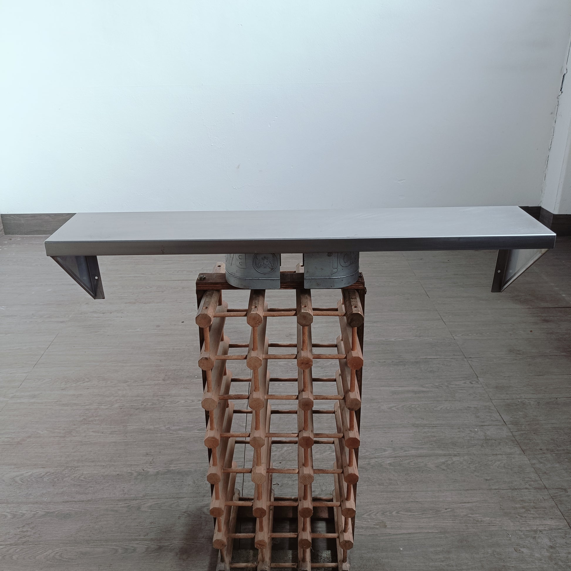 mensola in acciaio inox per cucina 100 x 20 cm