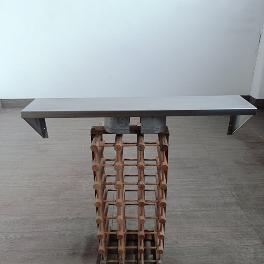 mensola in acciaio inox per cucina 100 x 20 cm